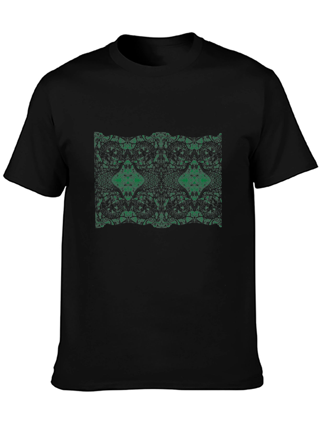 Emerald Pattern Black Tee