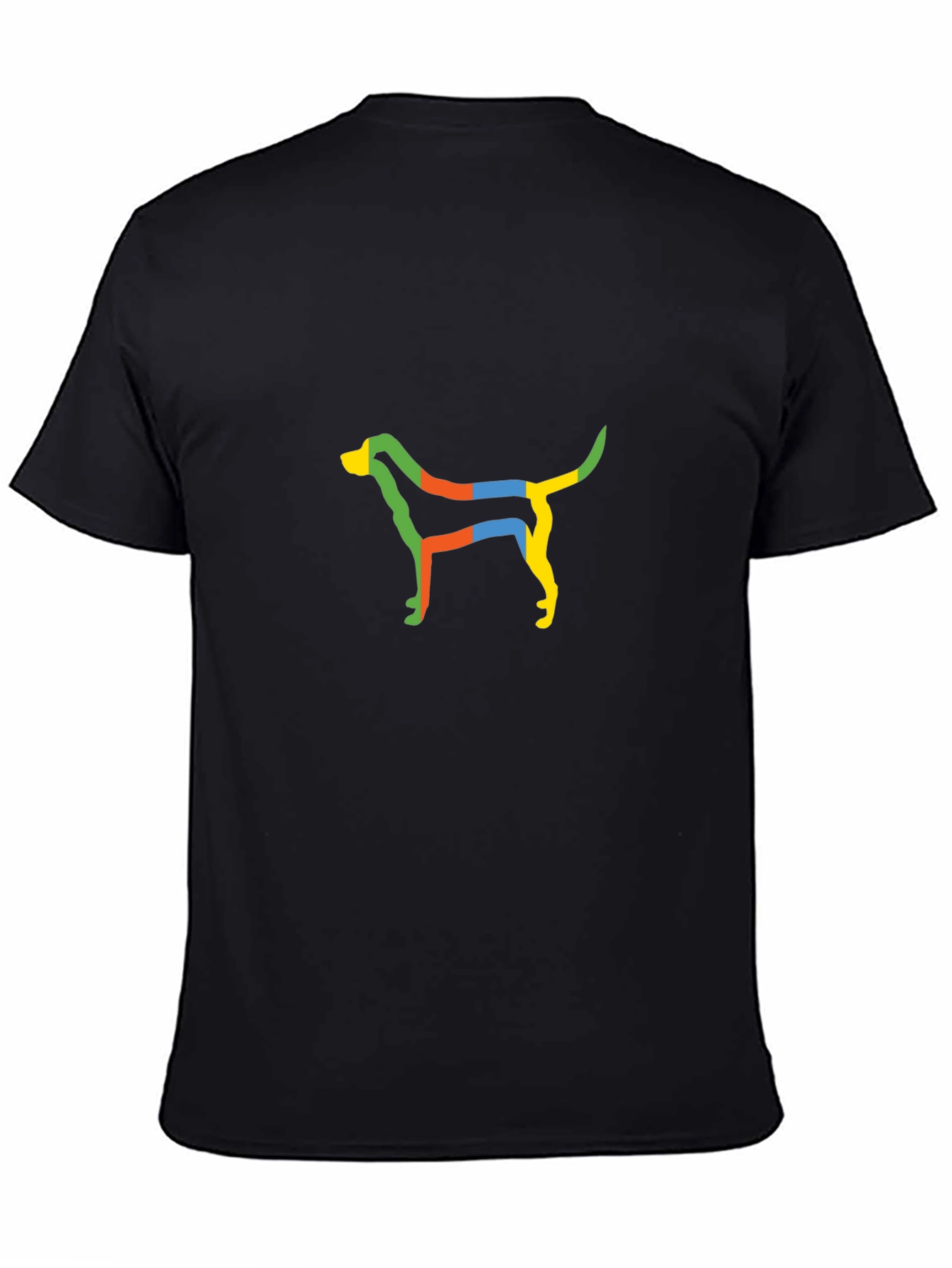 Modern Art Dog Tee - Black Cotton T-Shirt