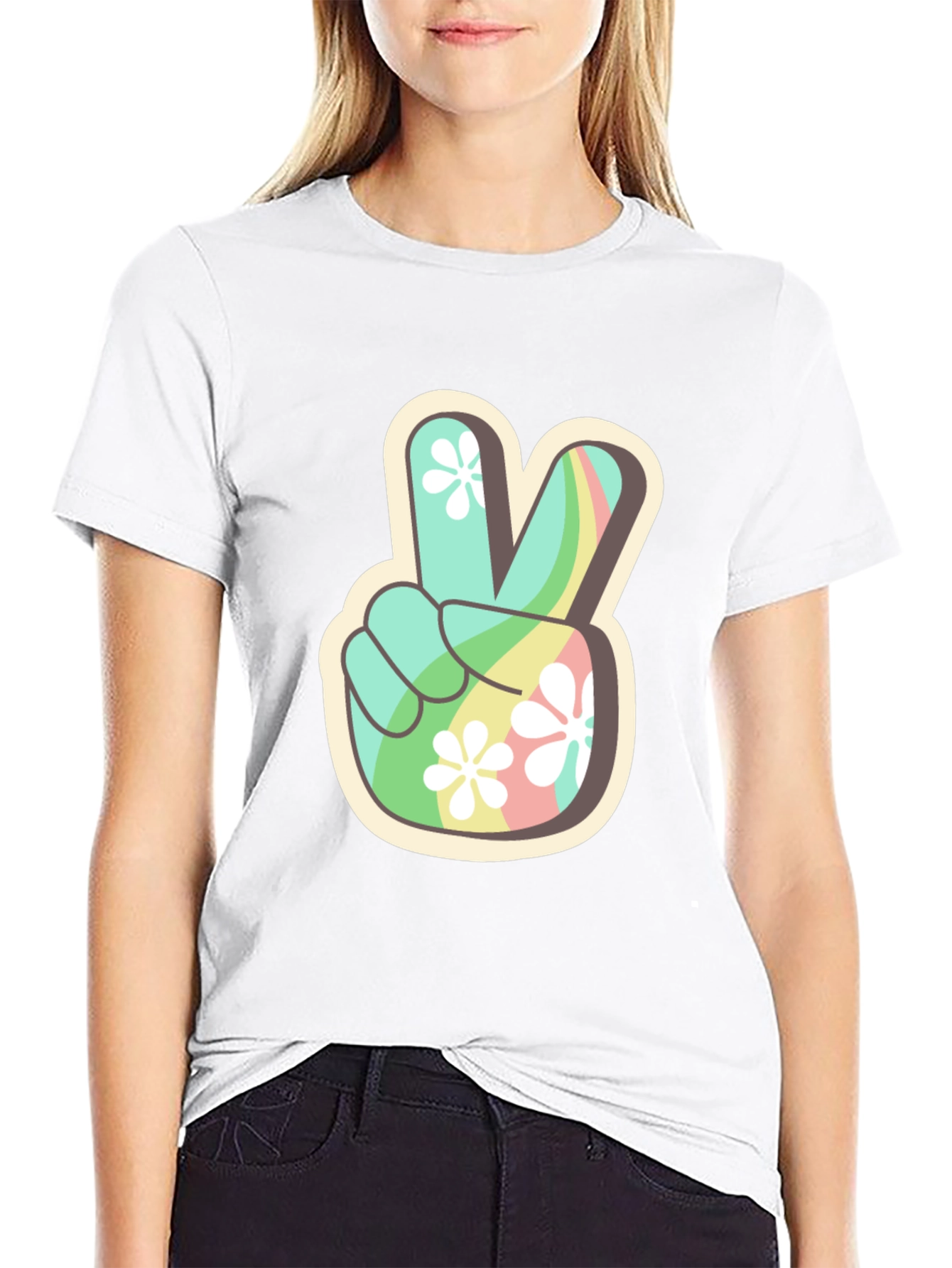 Peace Sign Graphic Tee - Retro Vibe Shirt