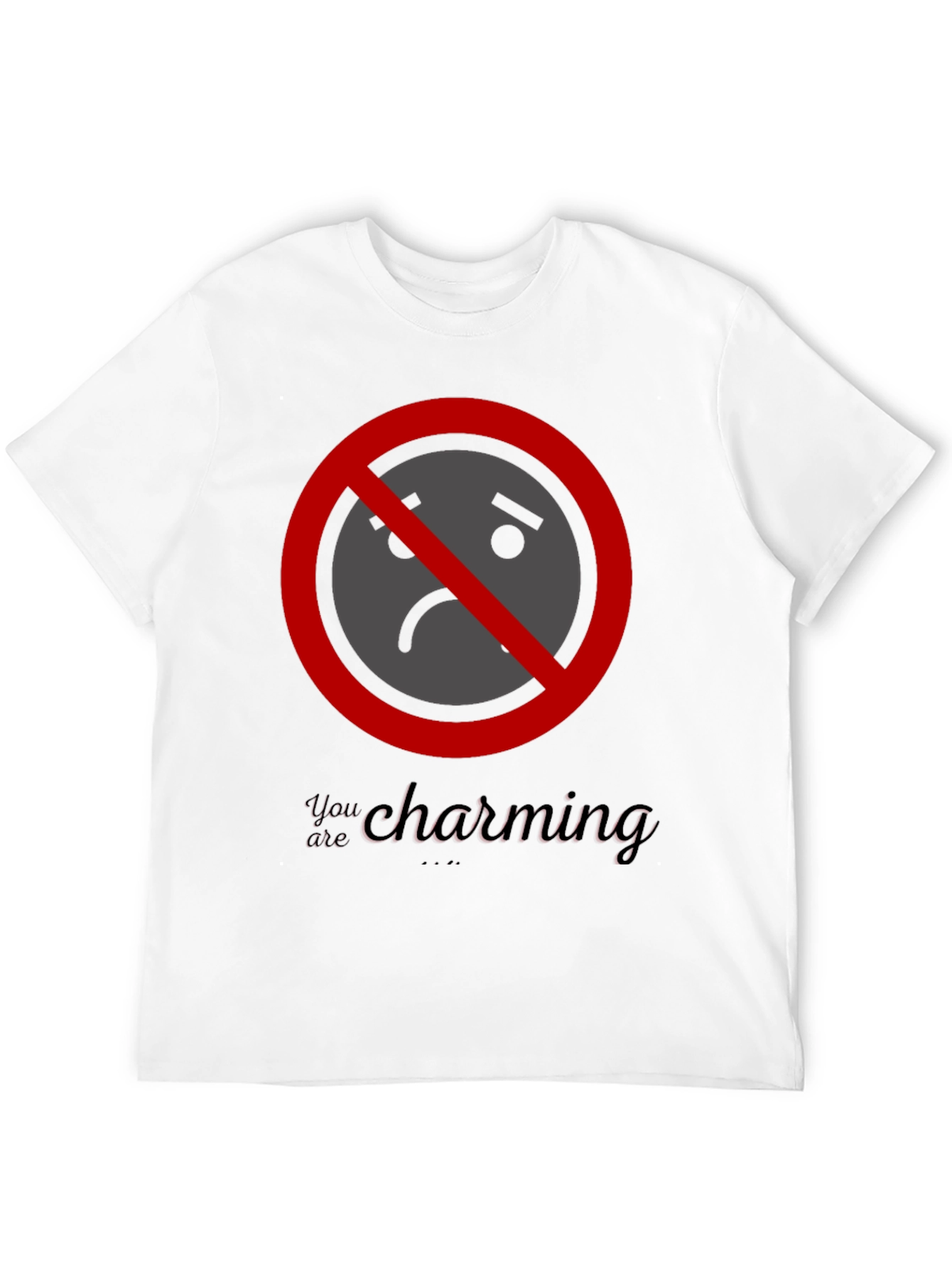 Black T-Shirt with No Charming Graphic