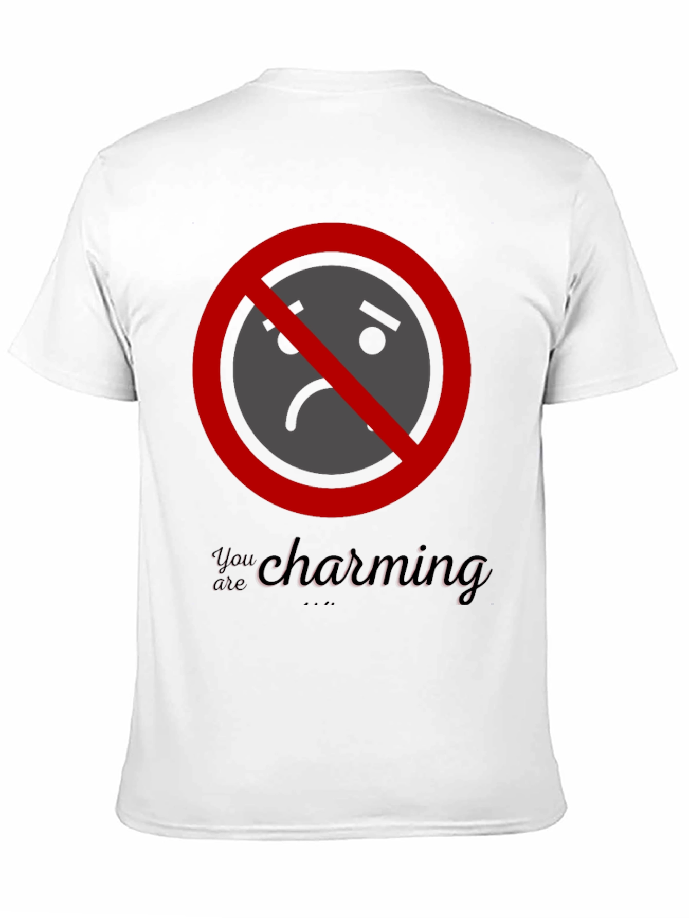 Black T-Shirt with No Charming Graphic