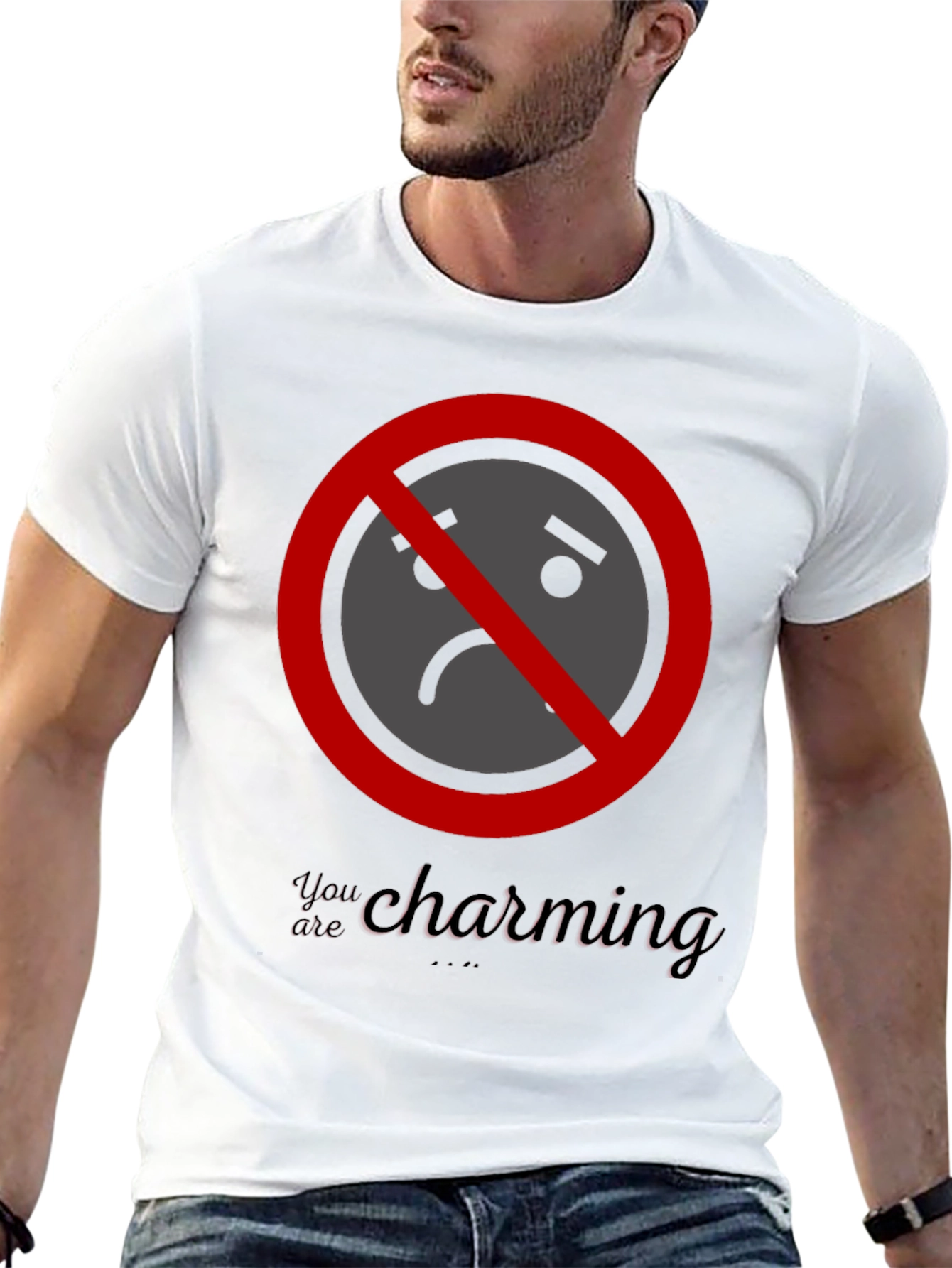 Black T-Shirt with No Charming Graphic
