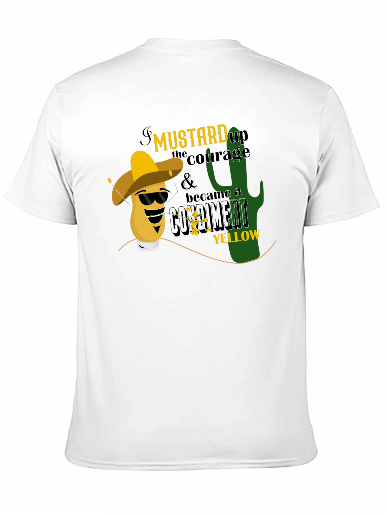 Mustard Up Courage Mens Black T-Shirt