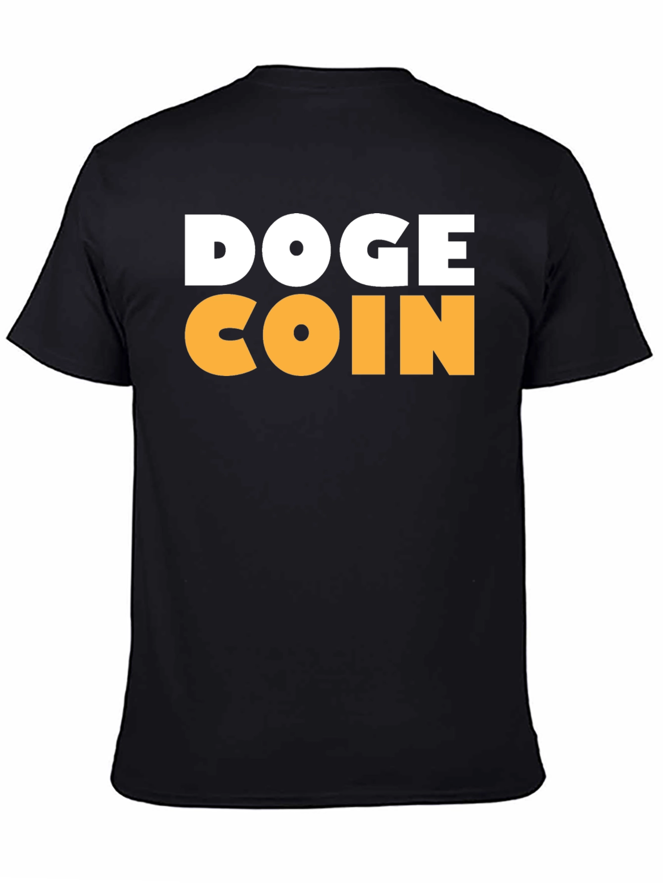 Doge Coin Graphic T-Shirt - Black