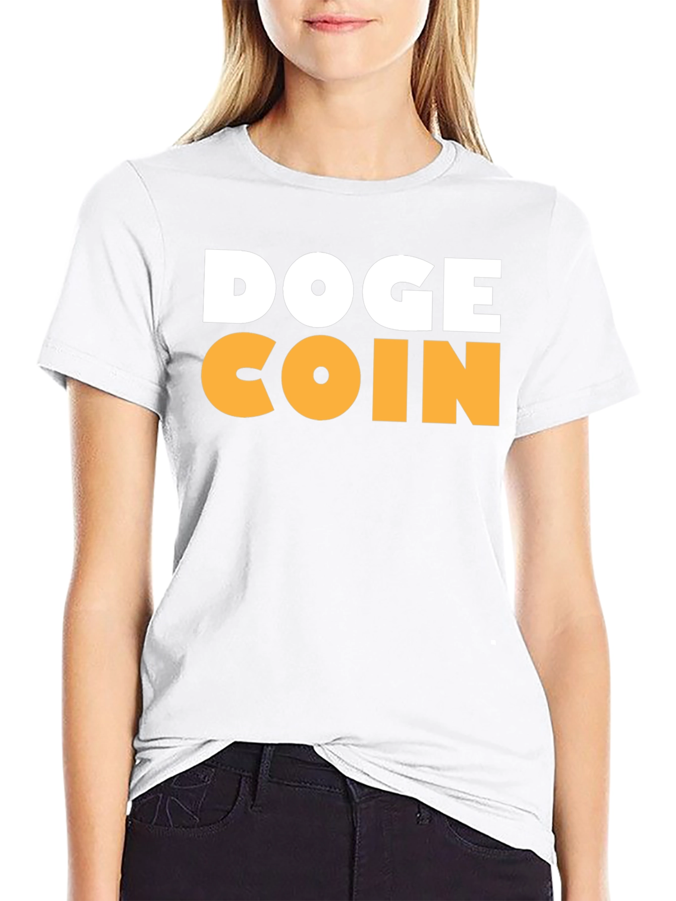 Doge Coin Graphic T-Shirt - Black