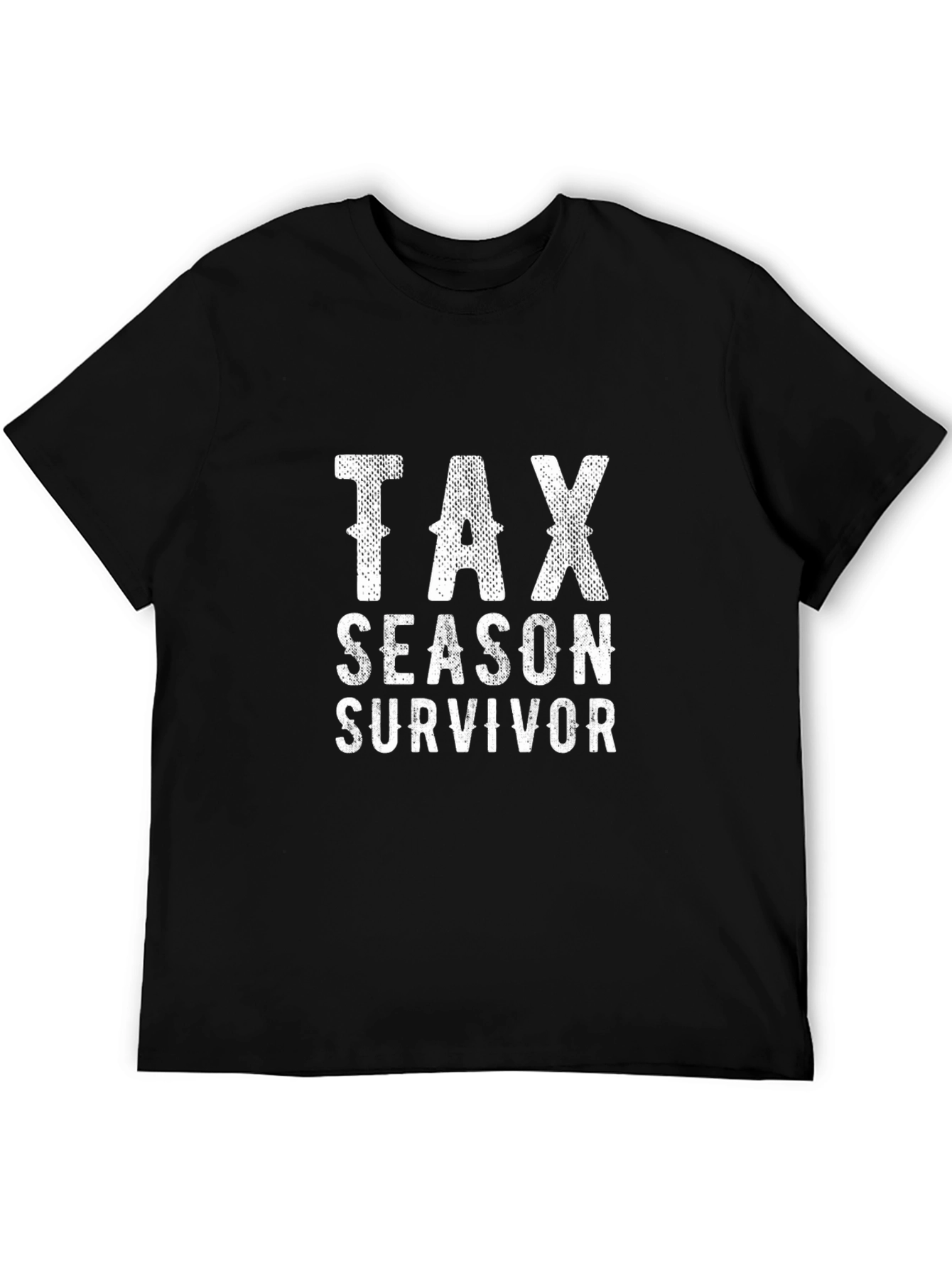 Tax Season Survivor Black Graphic Tee