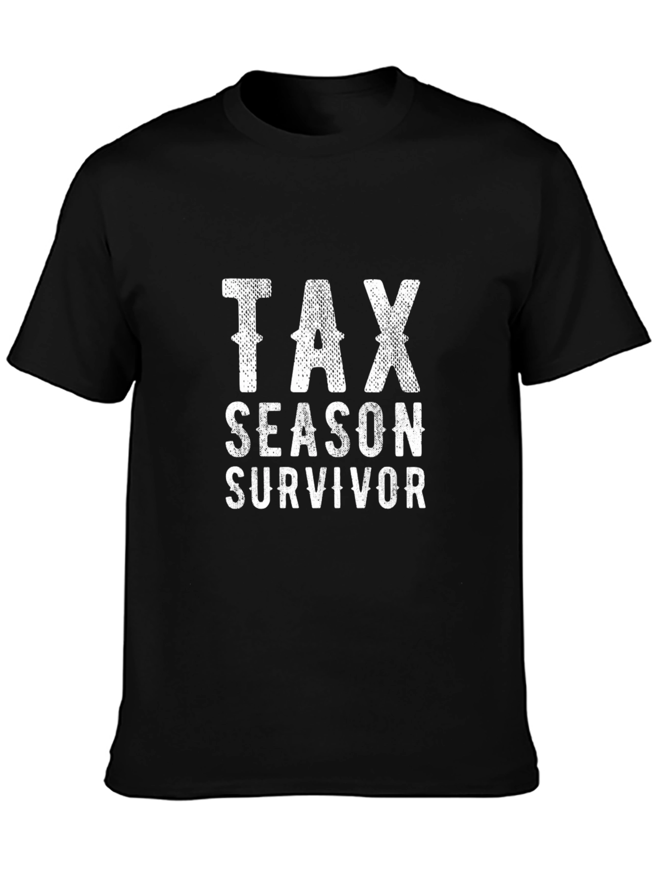 Tax Season Survivor Black Graphic Tee
