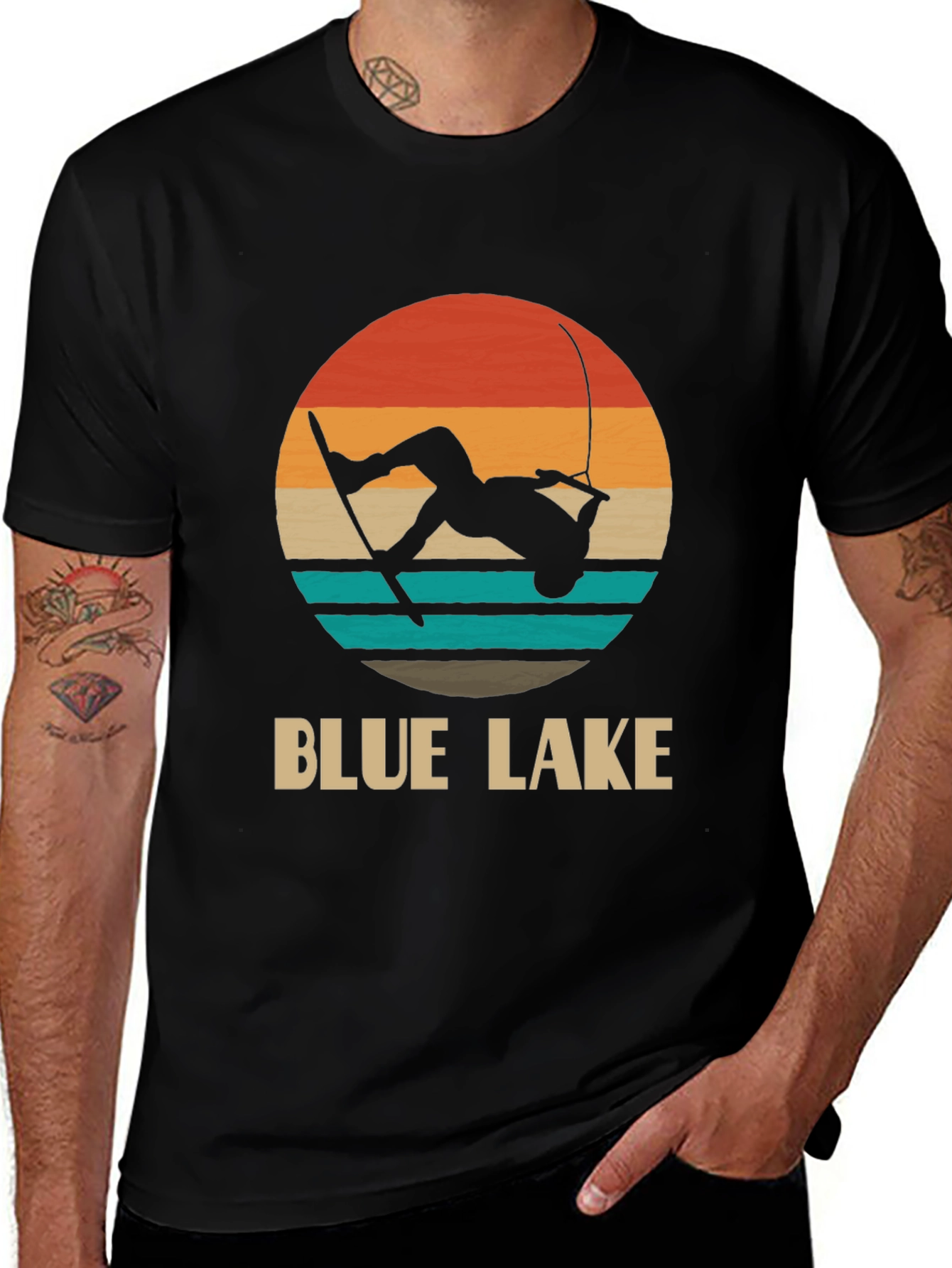 Blue Lake Wakeboarder Graphic Tee