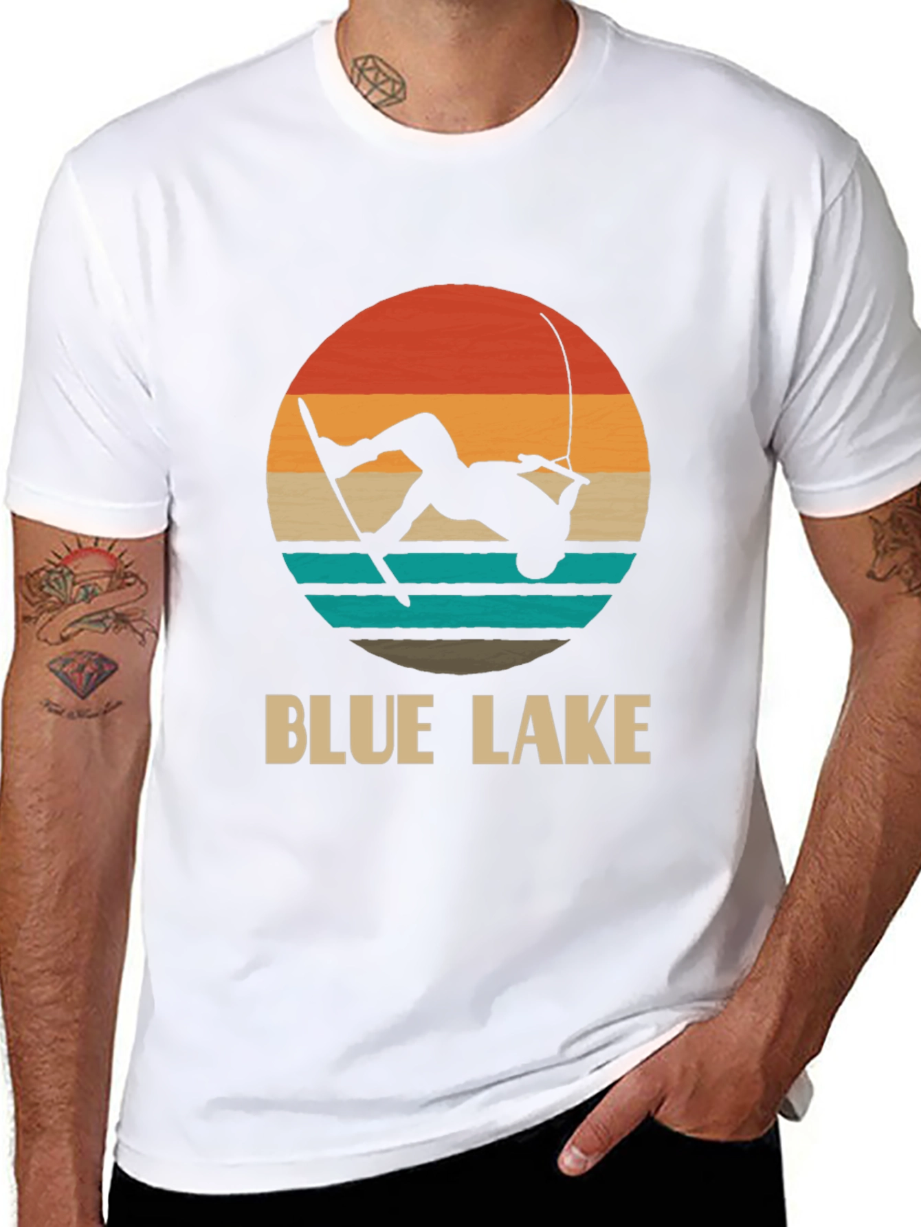 Blue Lake Wakeboarder Graphic Tee