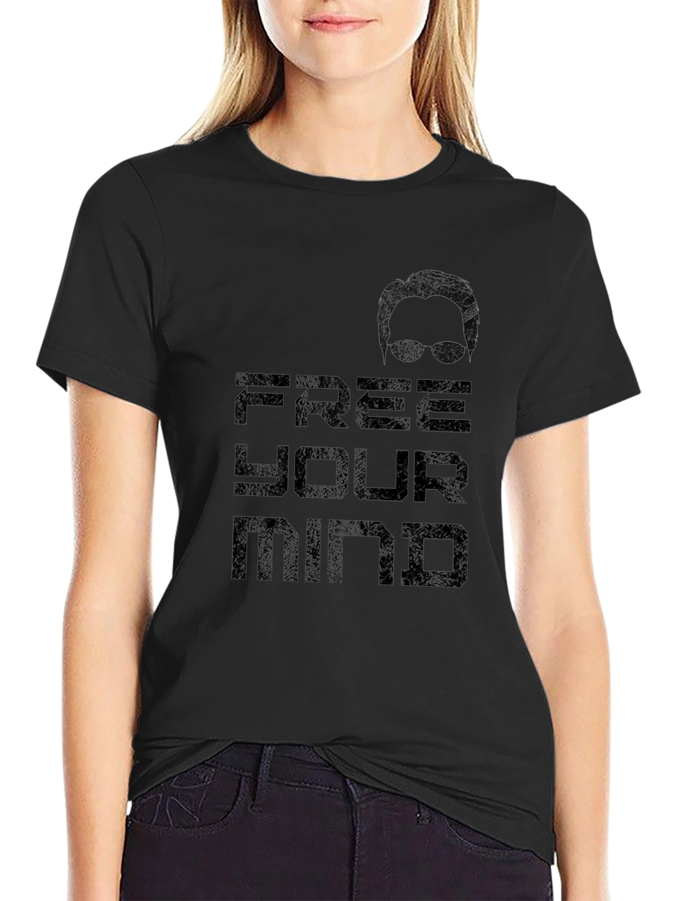 Free Your Mind Graphic T-Shirt - Black