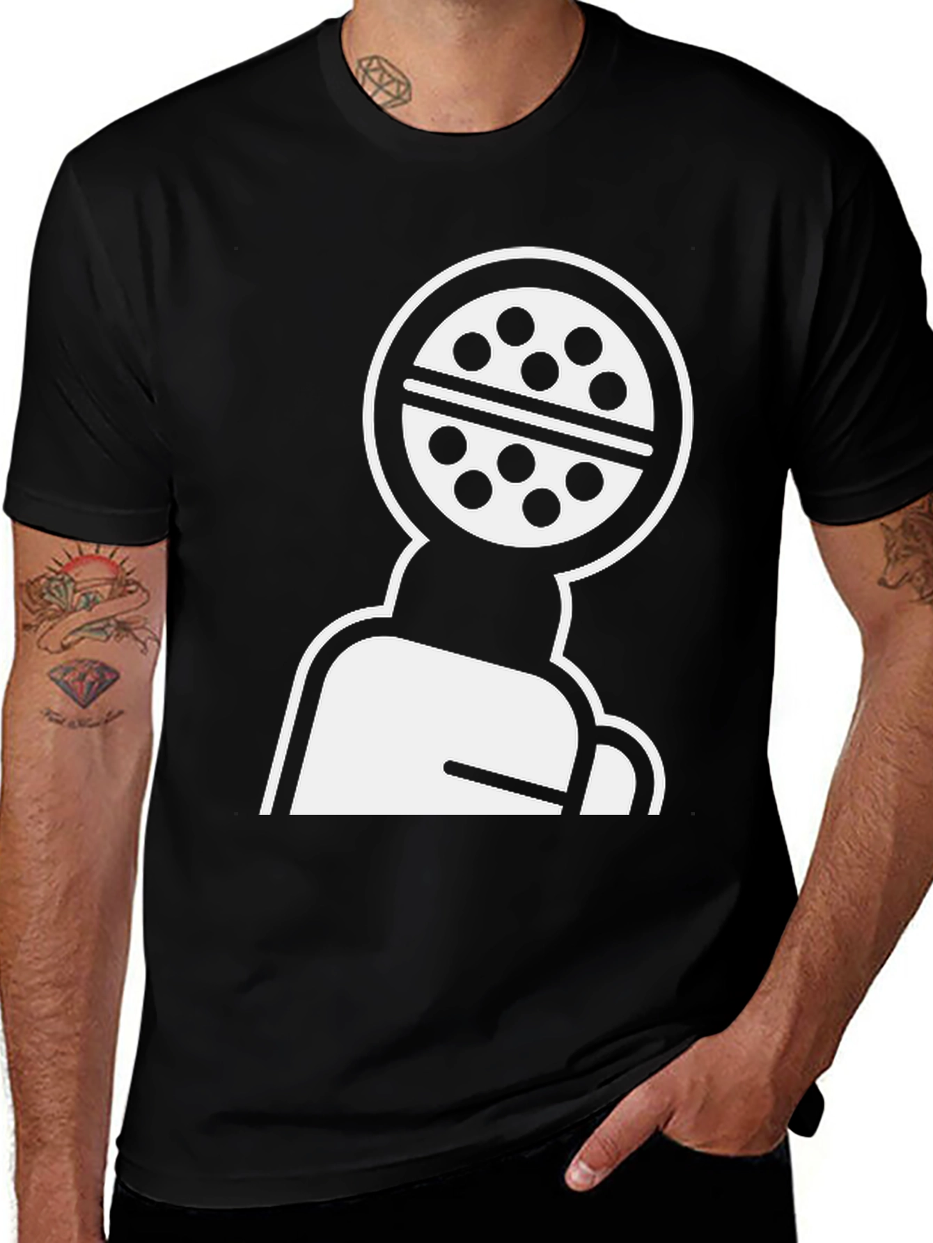 Abstract Graphic Black T-Shirt