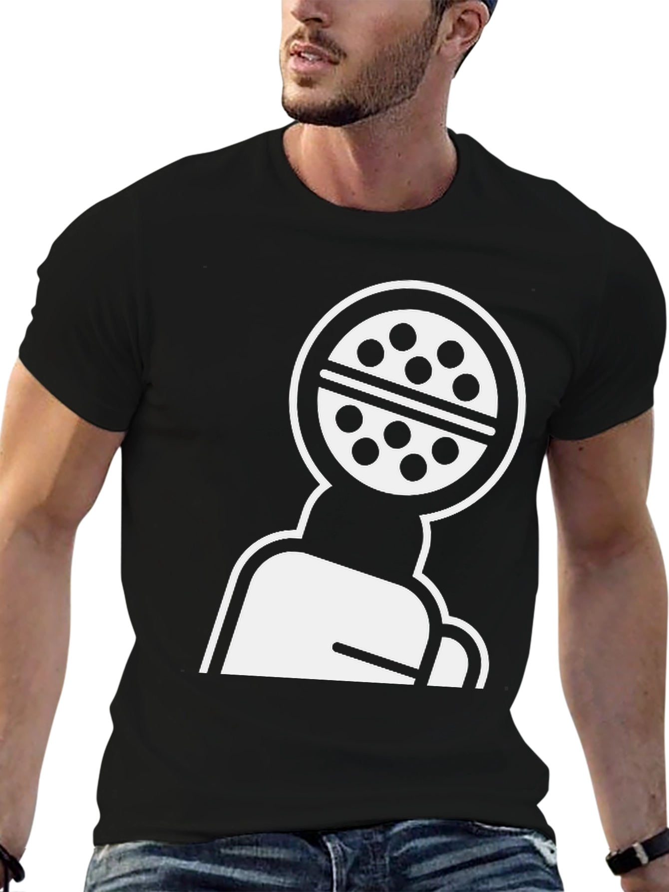 Abstract Graphic Black T-Shirt