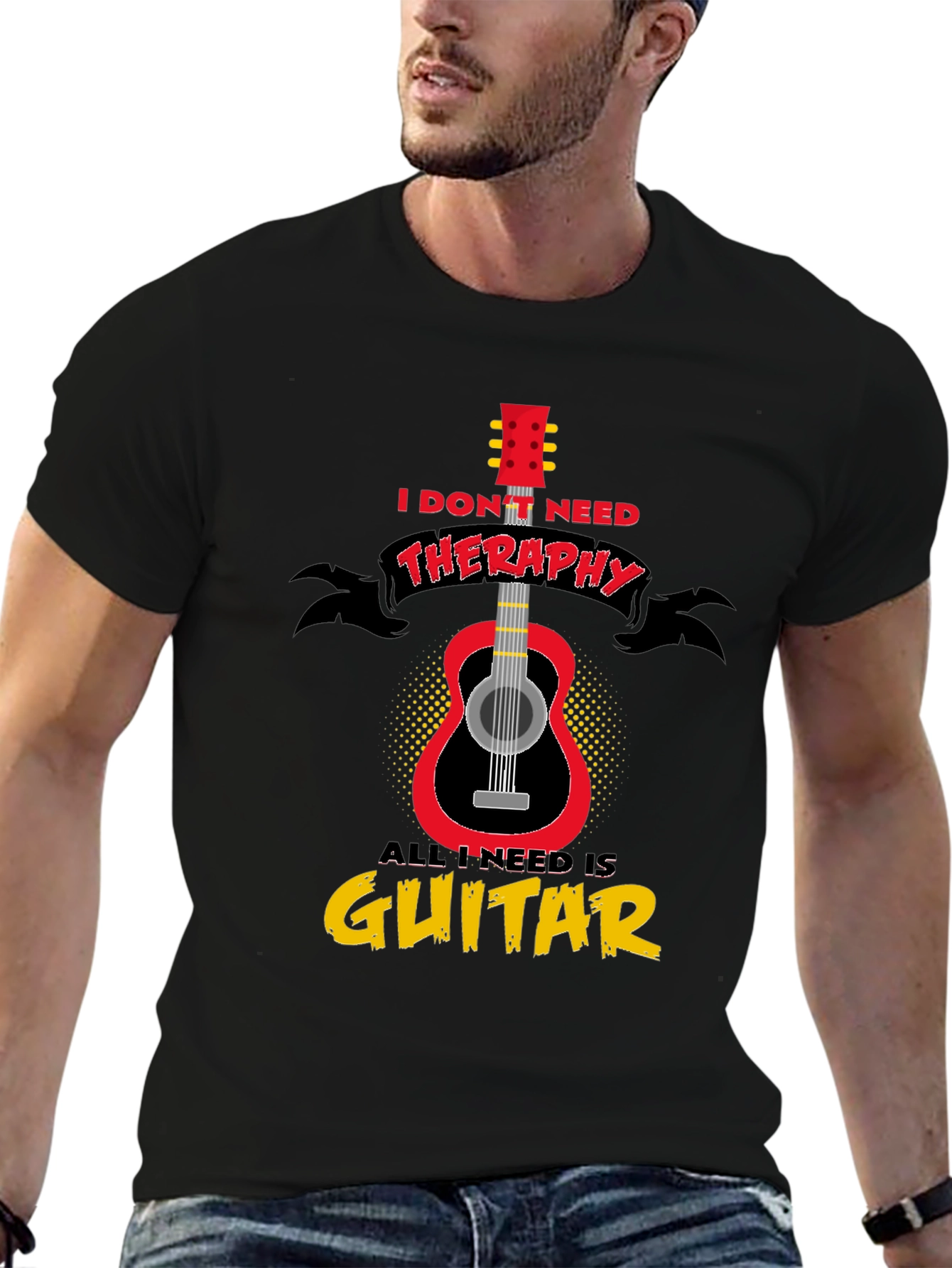 Guitar Therapy T-Shirt - Musician Gift