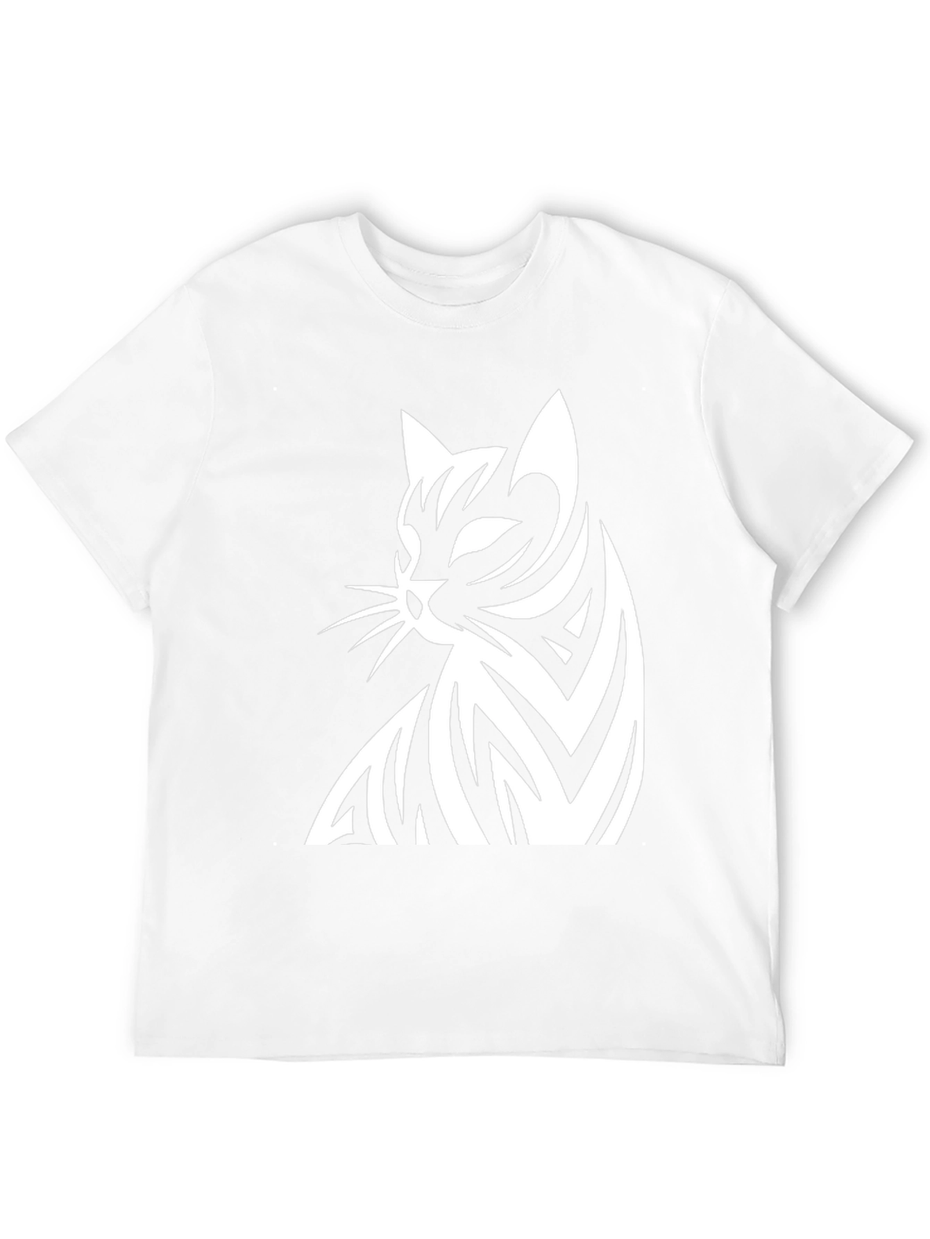 Stylish Cat Graphic Black T-Shirt for Men