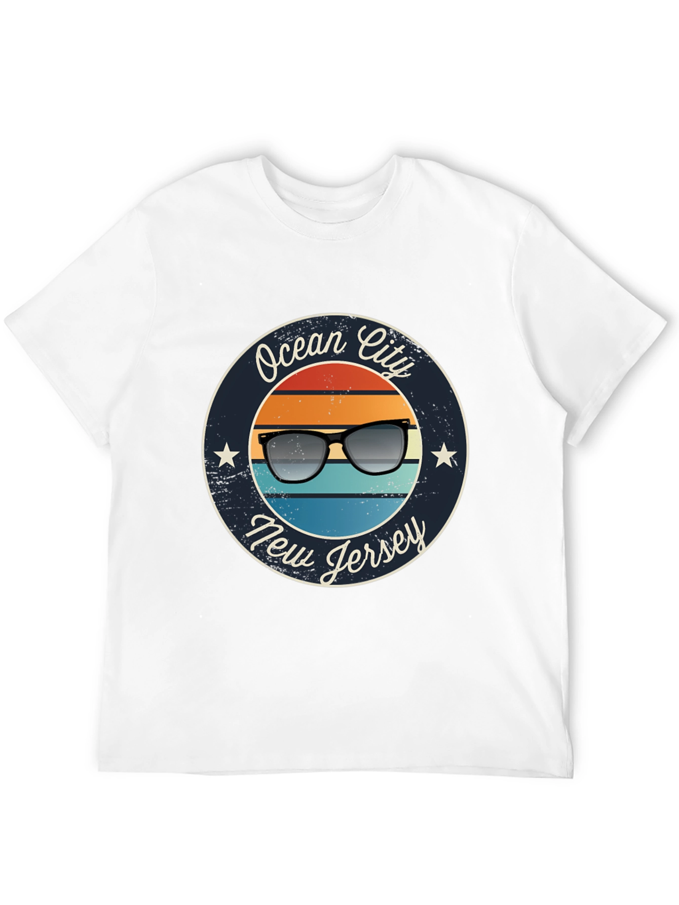 Ocean City New Jersey Retro Sunglasses T-Shirt