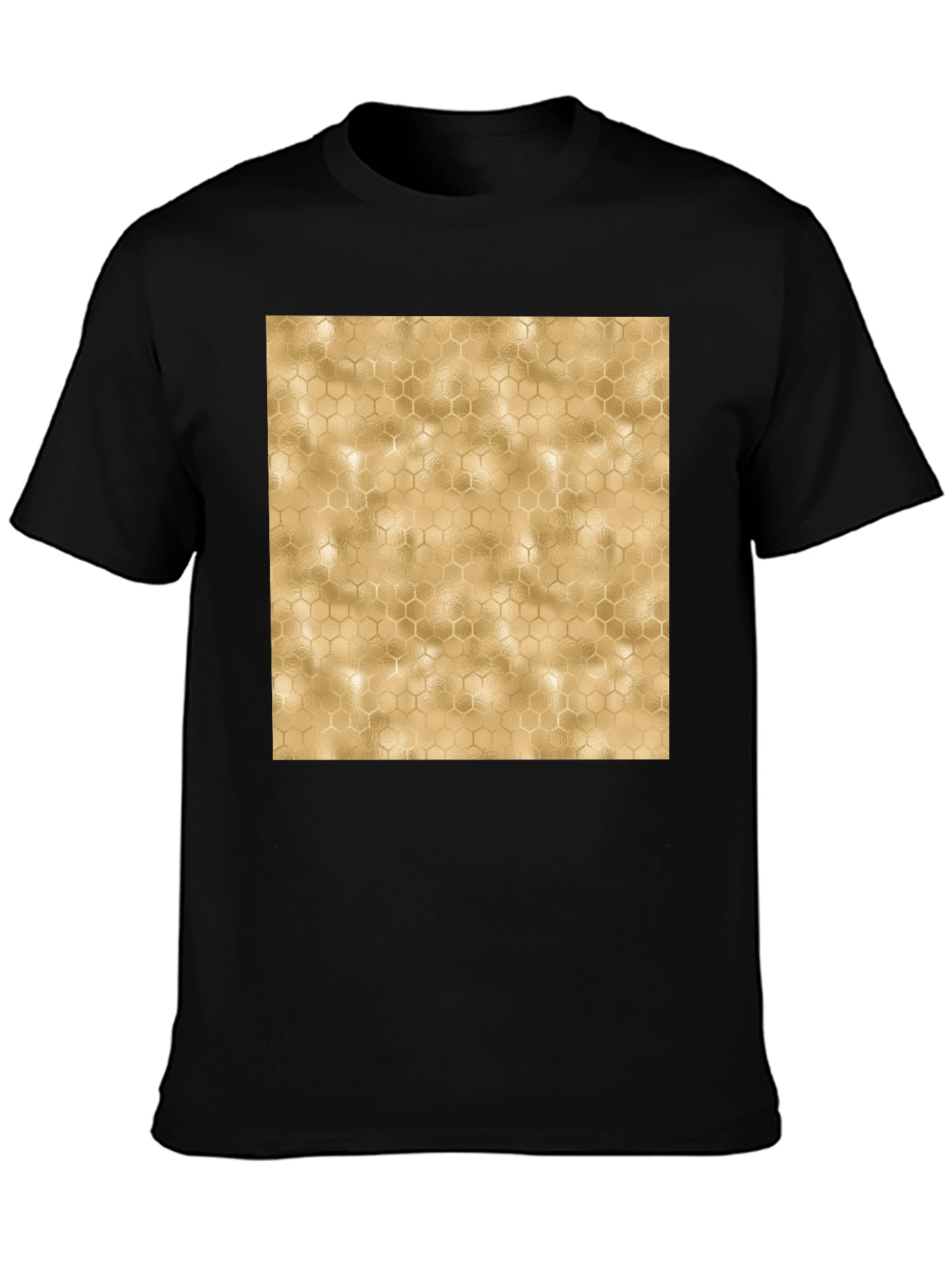 Honeycomb Pattern Black T-Shirt