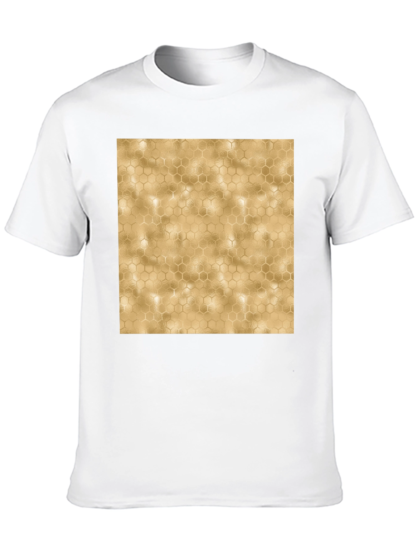 Honeycomb Pattern Black T-Shirt