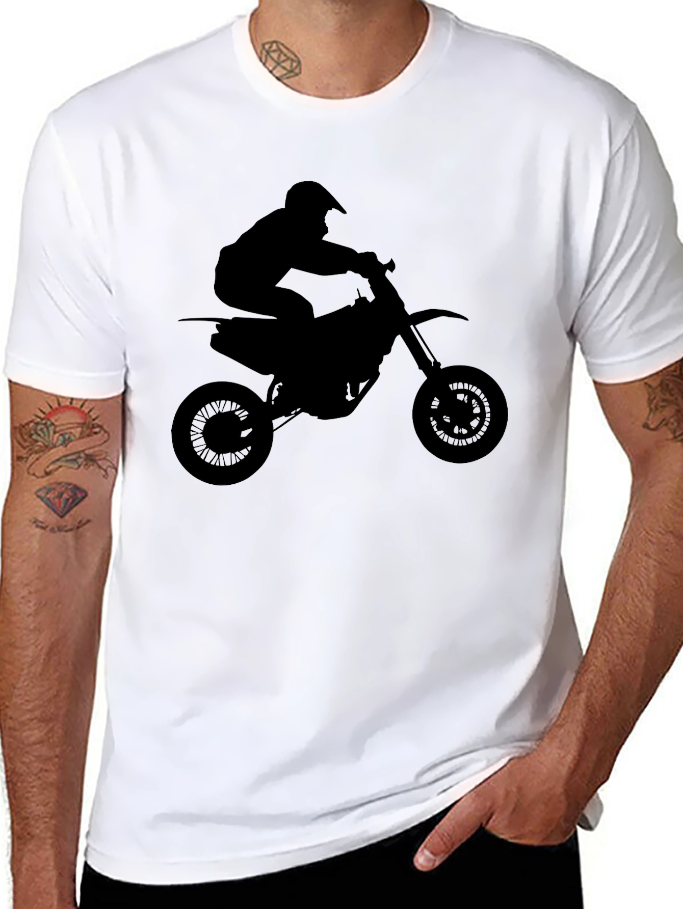 Motocross Rider Graphic Tee - Black