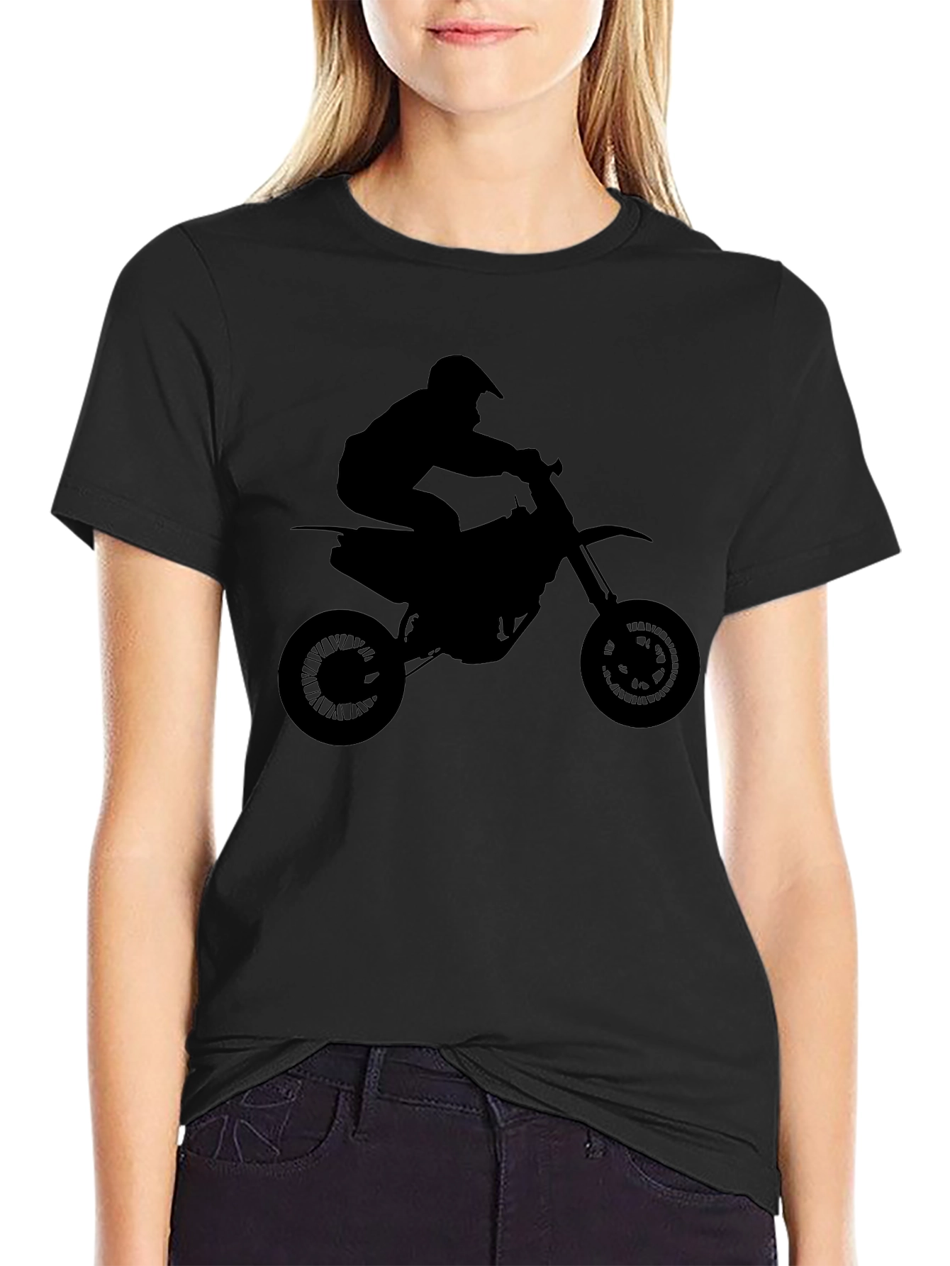 Motocross Rider Graphic Tee - Black