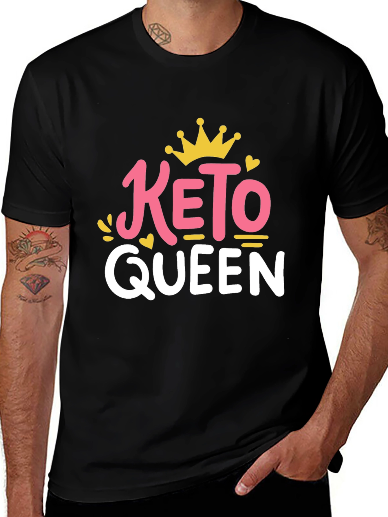 Keto Queen Graphic Tee - Trendy Diet Lifestyle Shirt