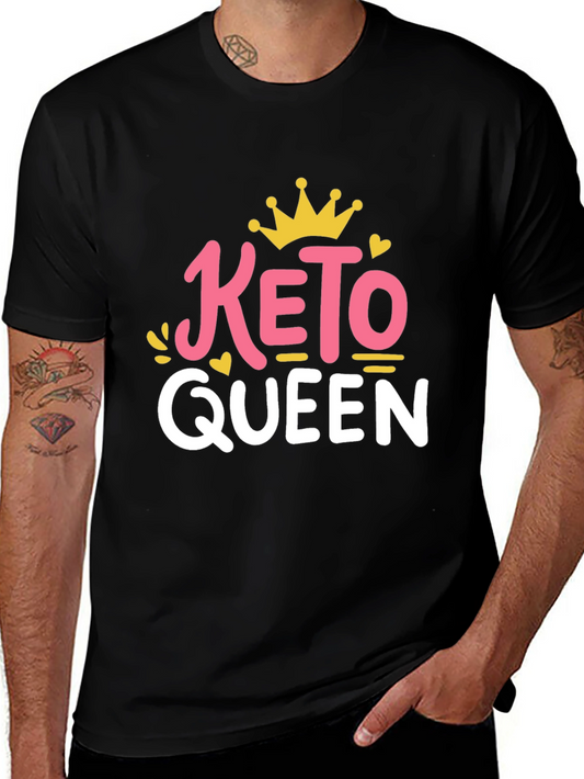 Keto Queen Graphic Tee - Trendy Diet Lifestyle Shirt