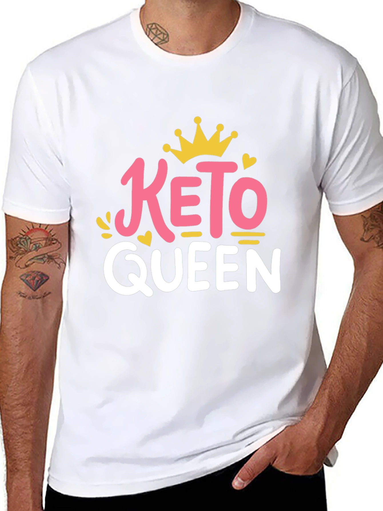Keto Queen Graphic Tee - Trendy Diet Lifestyle Shirt