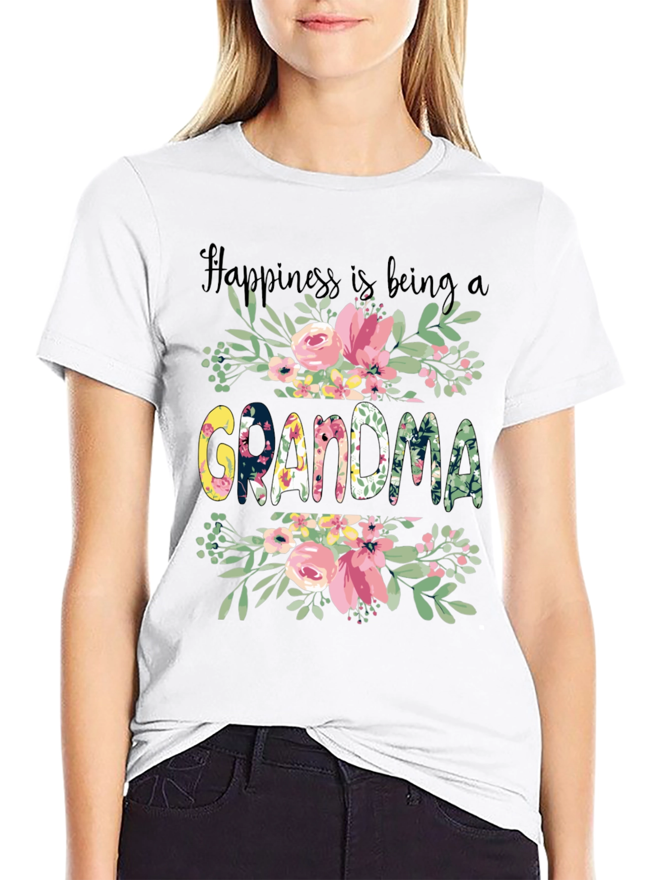 Floral Grandma Graphic T-Shirt