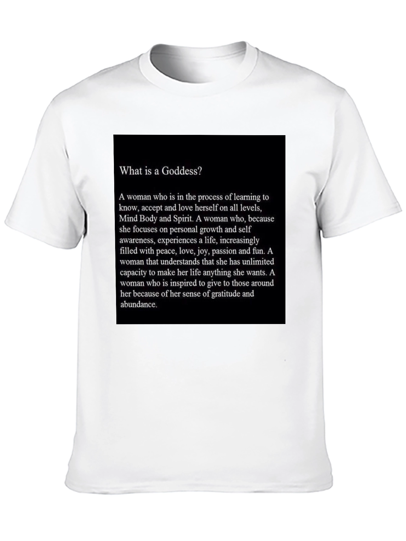 Goddess Definition Black T-Shirt - Empowerment