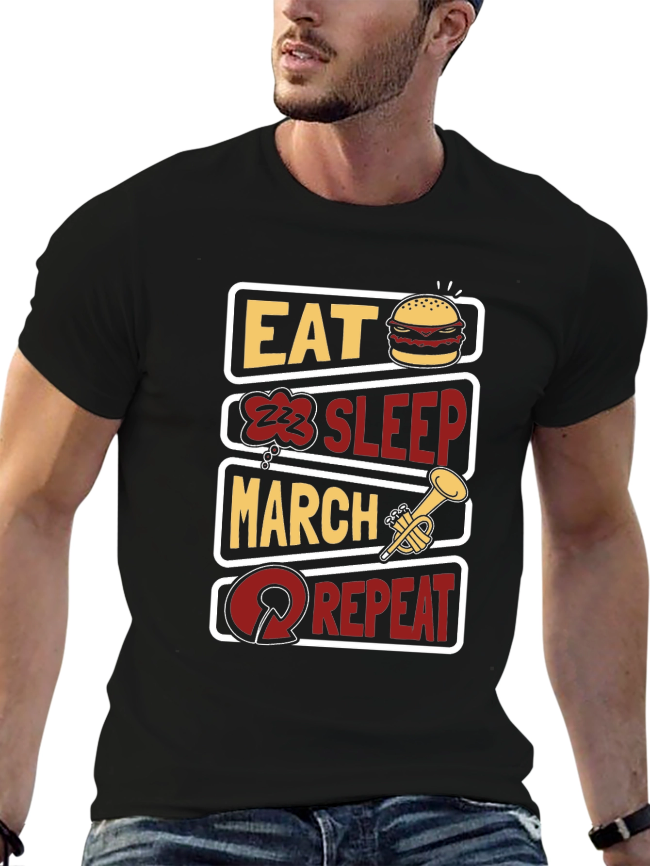 Eat Sleep March Repeat T-Shirt - Band Life
