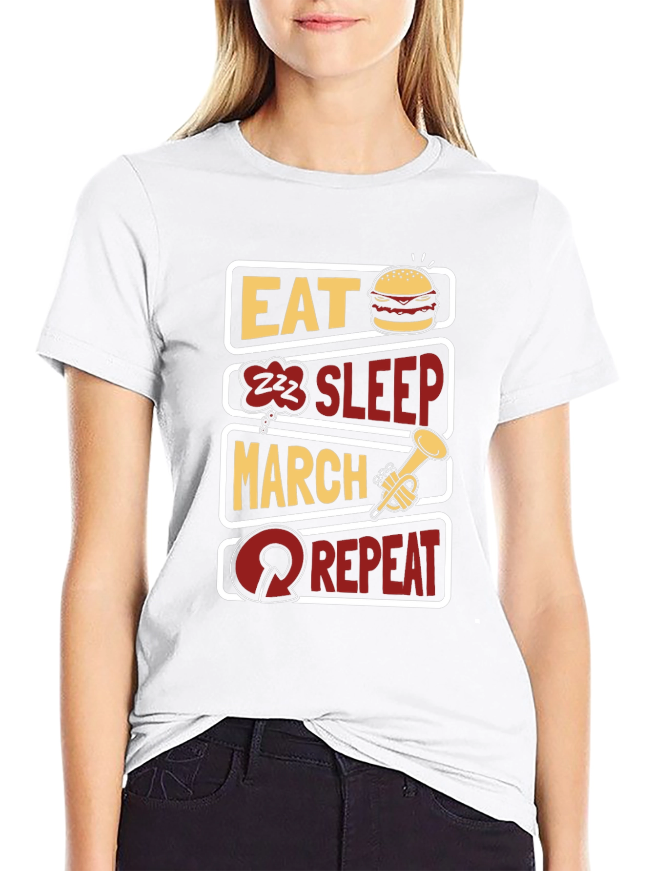Eat Sleep March Repeat T-Shirt - Band Life