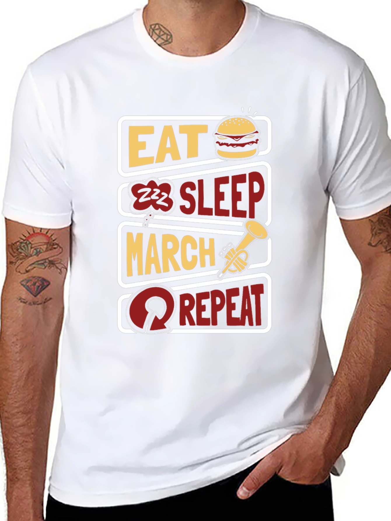 Eat Sleep March Repeat T-Shirt - Band Life
