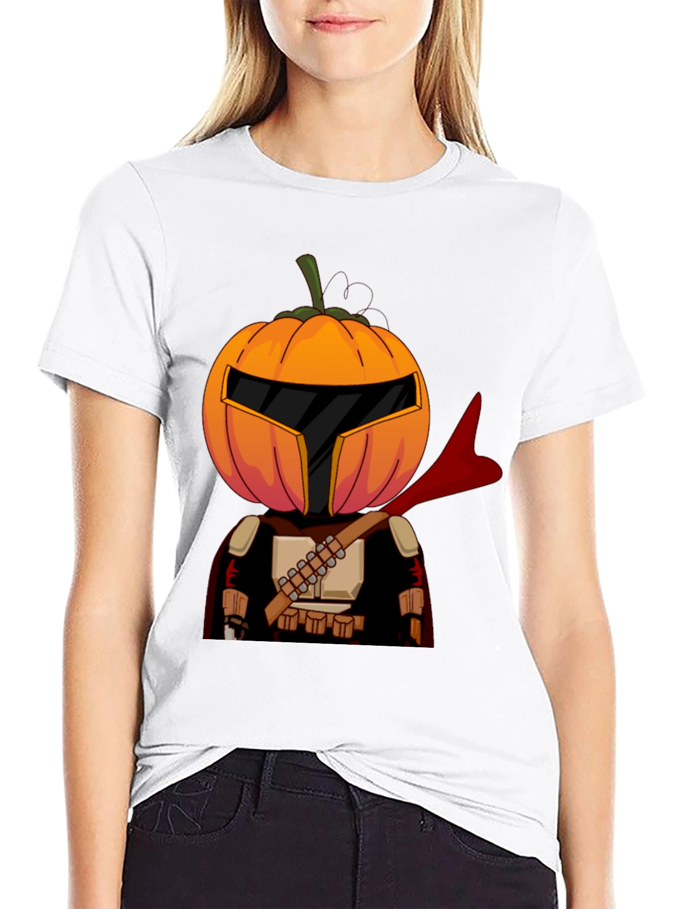 Pumpkin Mandalorian Halloween T-Shirt