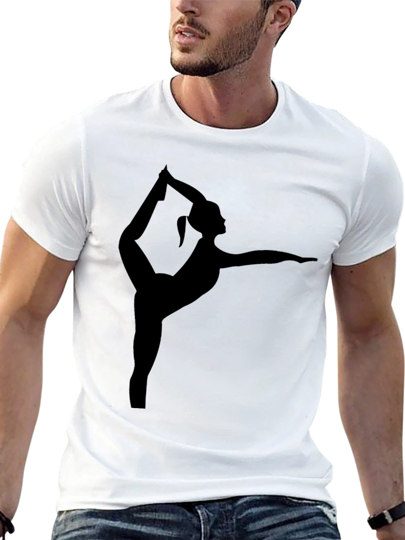 Yoga Pose Graphic Tee - Black Unisex T-Shirt