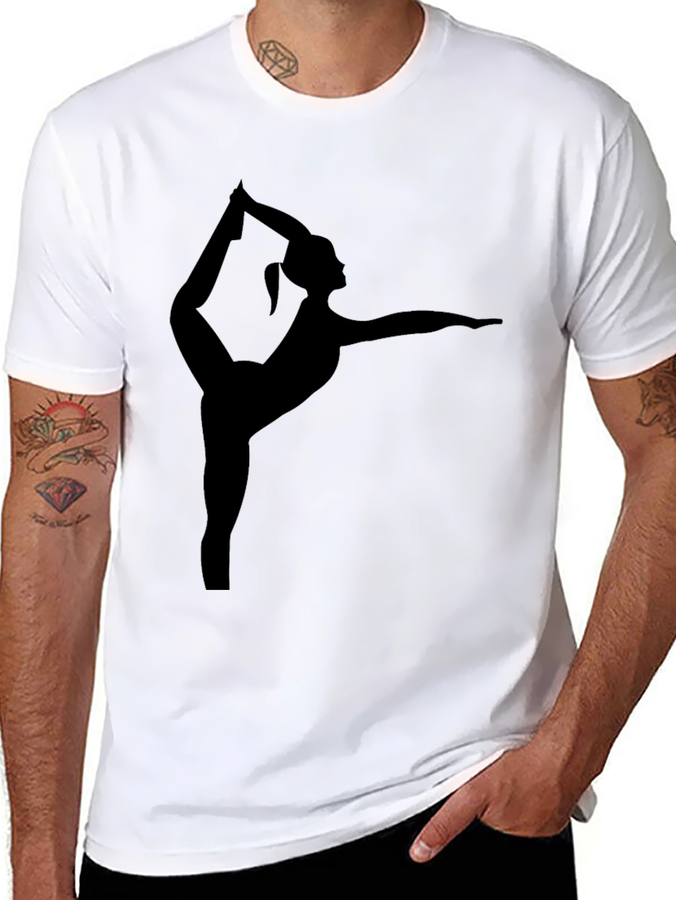 Yoga Pose Graphic Tee - Black Unisex T-Shirt