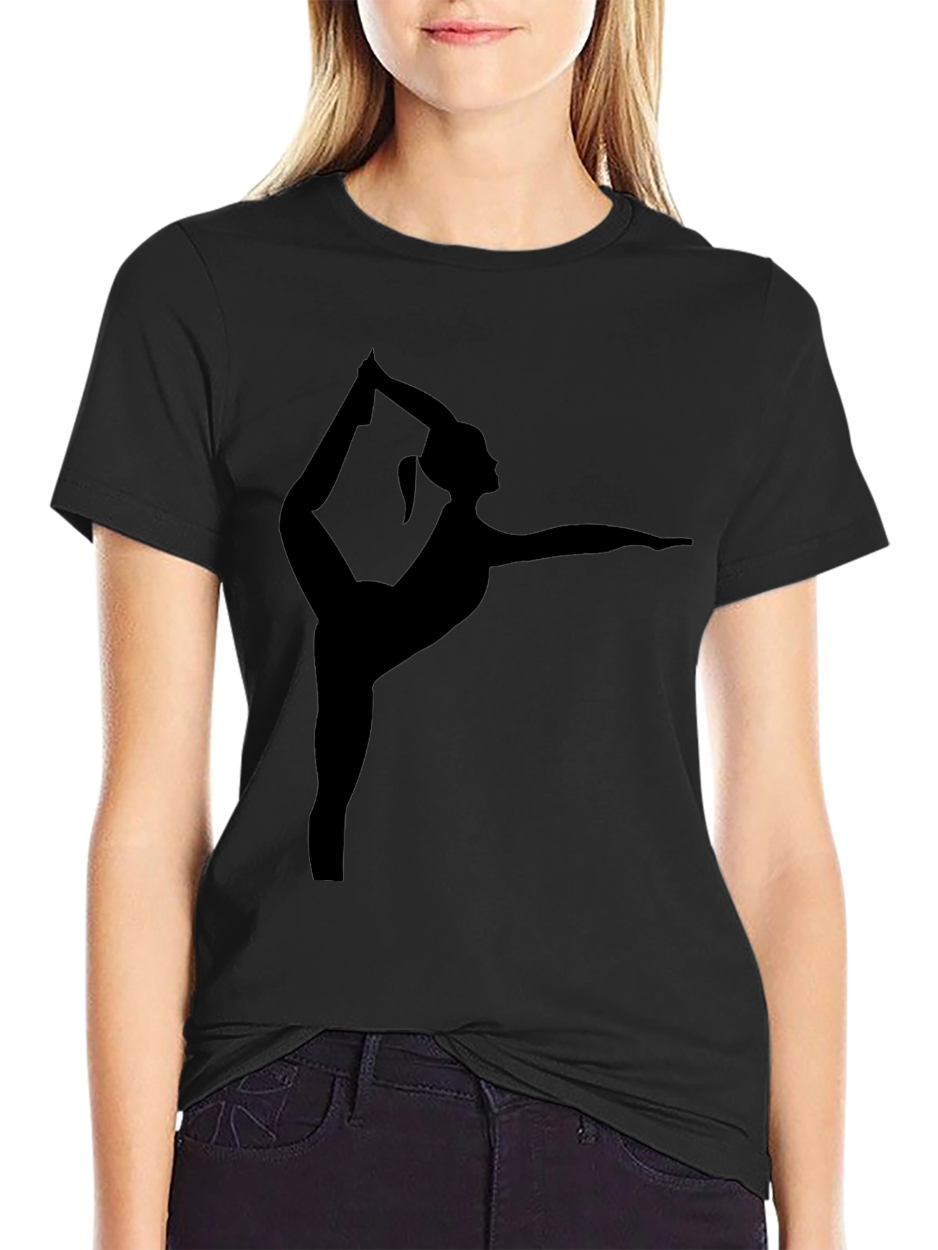 Yoga Pose Graphic Tee - Black Unisex T-Shirt