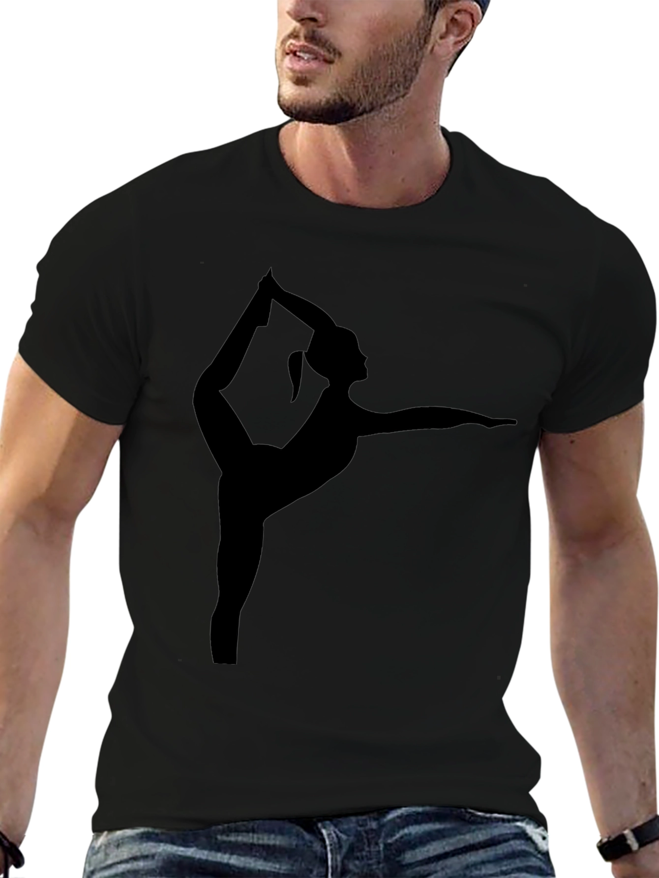 Yoga Pose Graphic Tee - Black Unisex T-Shirt