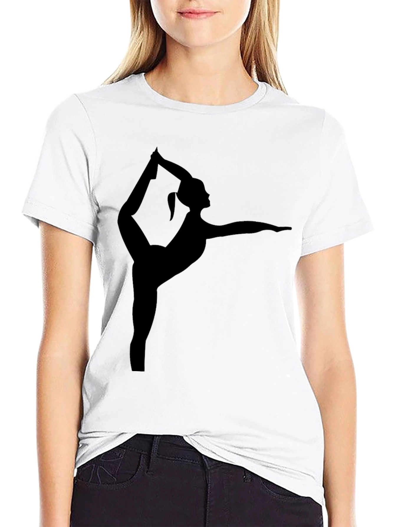 Yoga Pose Graphic Tee - Black Unisex T-Shirt