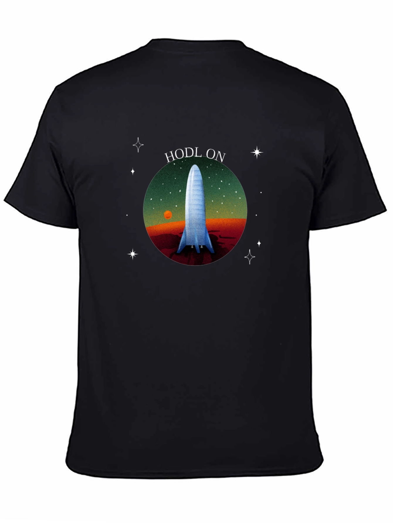 HODL ON Rocket T-Shirt - Space Exploration