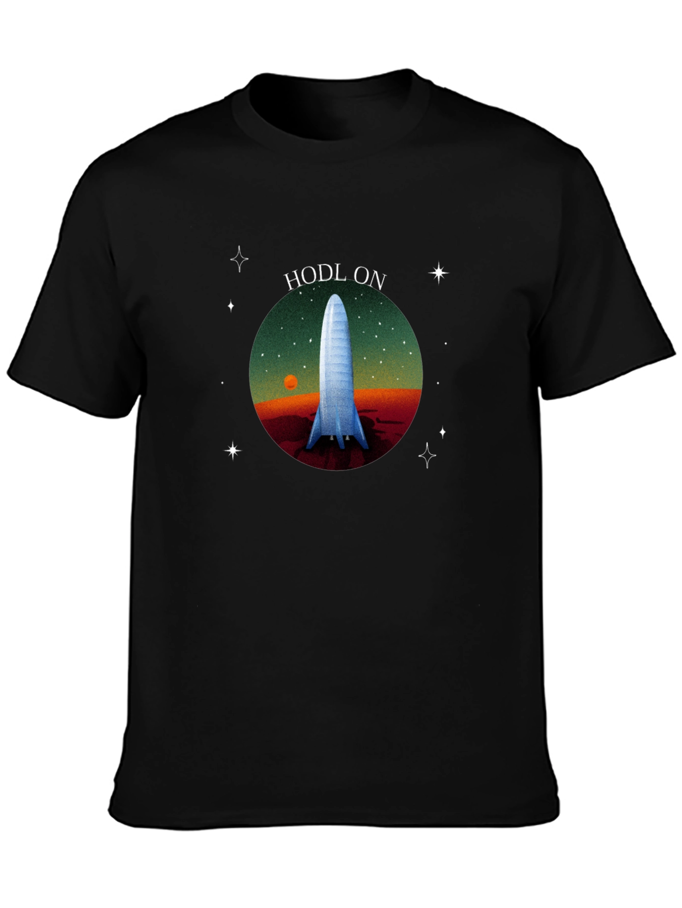 HODL ON Rocket T-Shirt - Space Exploration