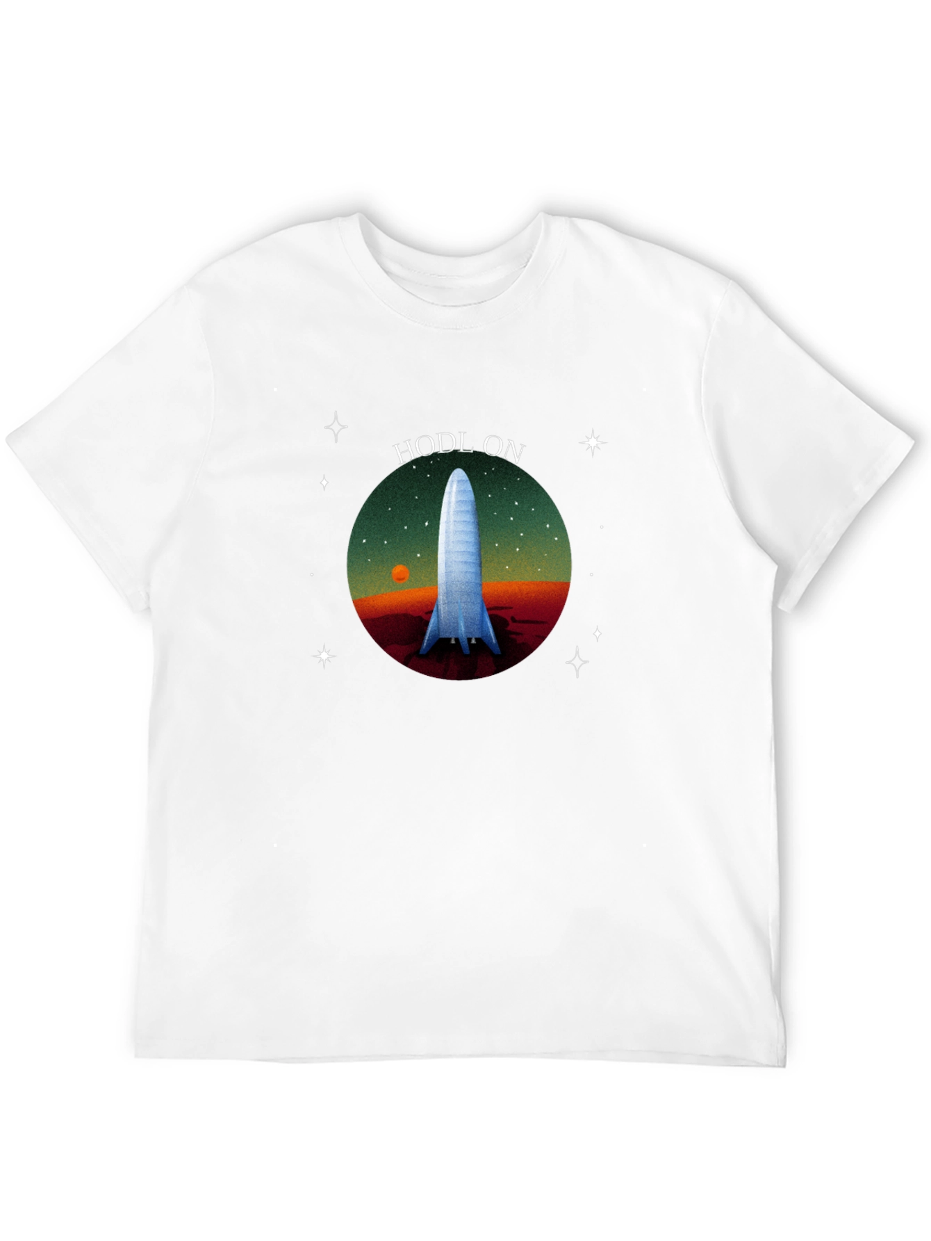 HODL ON Rocket T-Shirt - Space Exploration