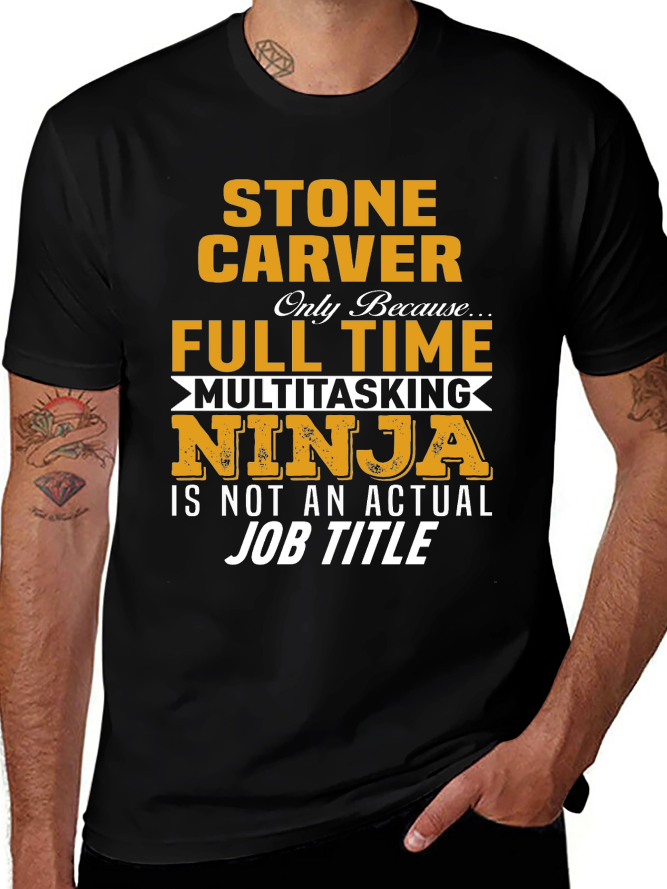 Stone Carver Full Time Ninja T-Shirt