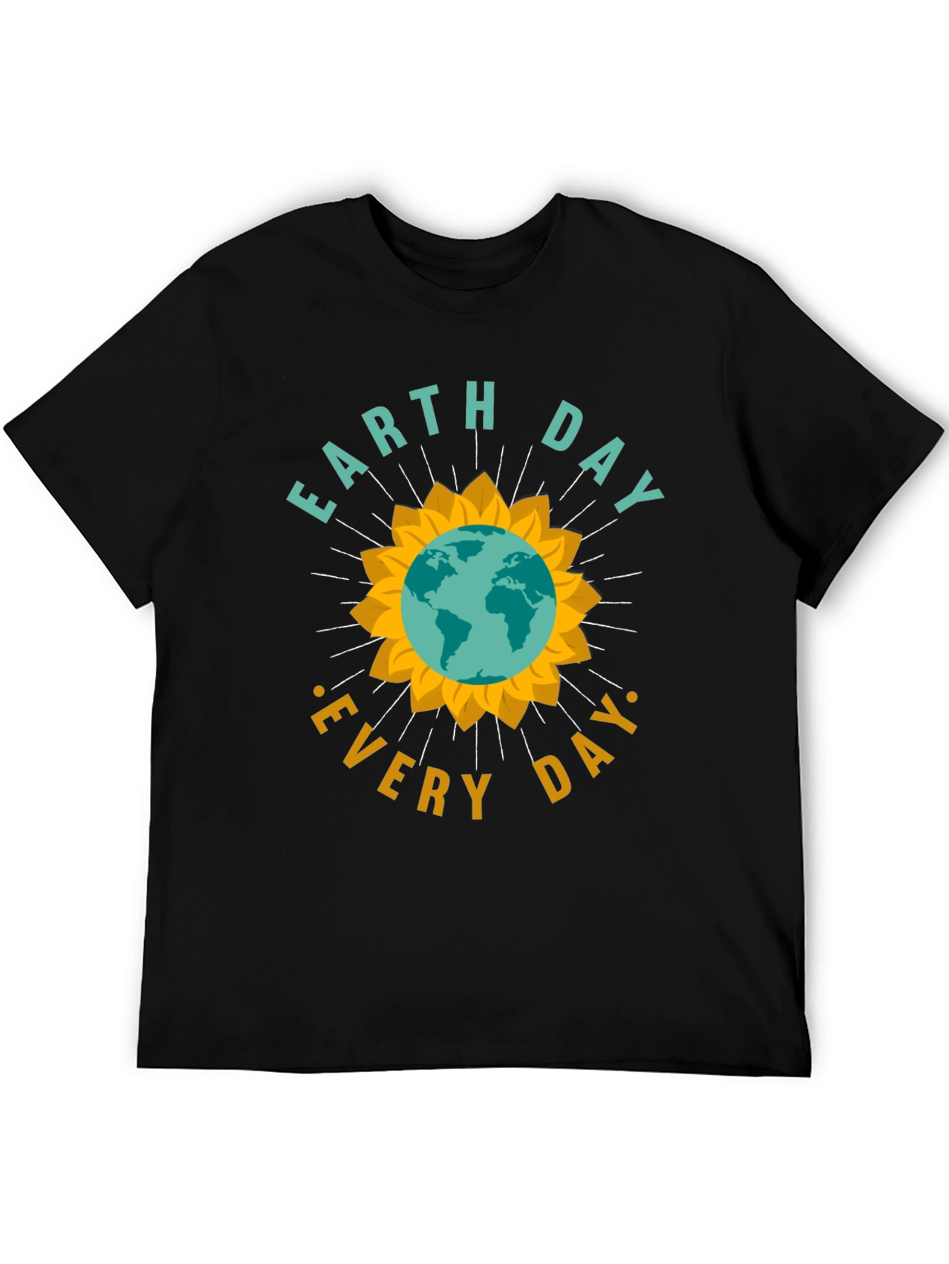 Earth Day Every Day Graphic Tee - Black