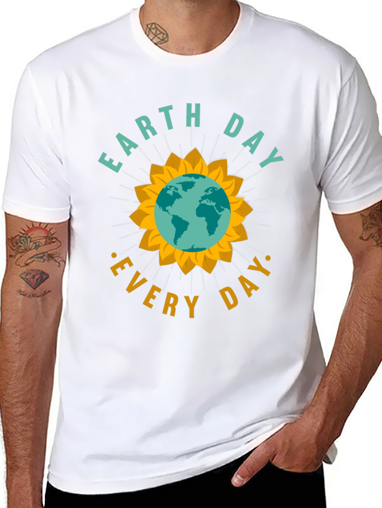 Earth Day Every Day Graphic Tee - Black