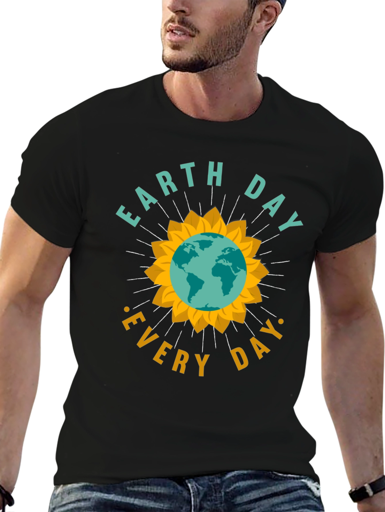 Earth Day Every Day Graphic Tee - Black