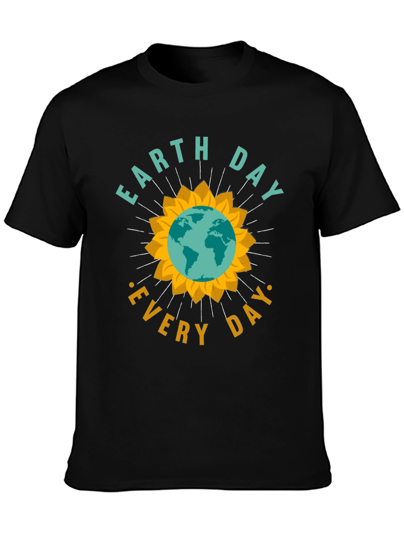 Earth Day Every Day Graphic Tee - Black