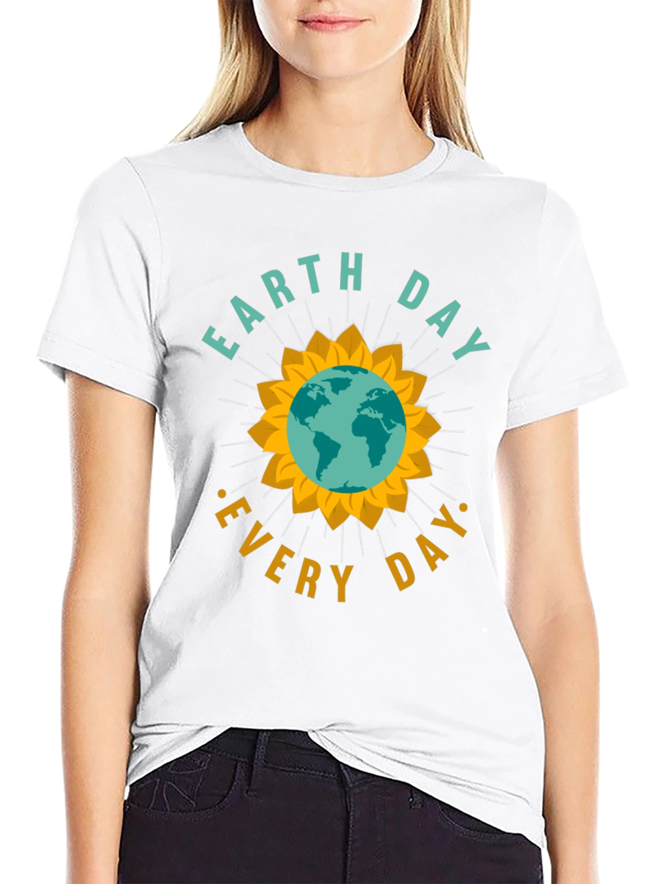 Earth Day Every Day Graphic Tee - Black