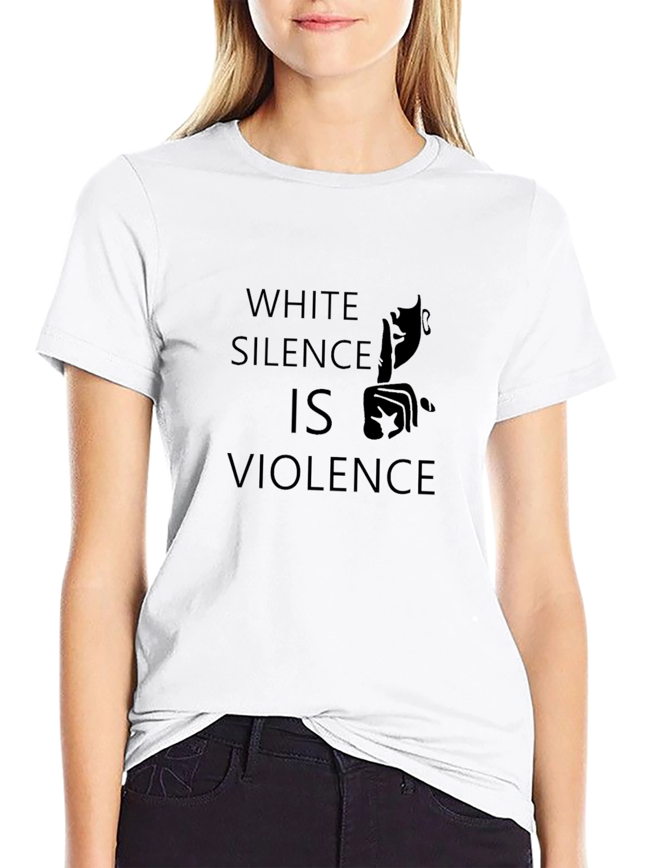 Statement Graphic Tee - White Silence is Violence
