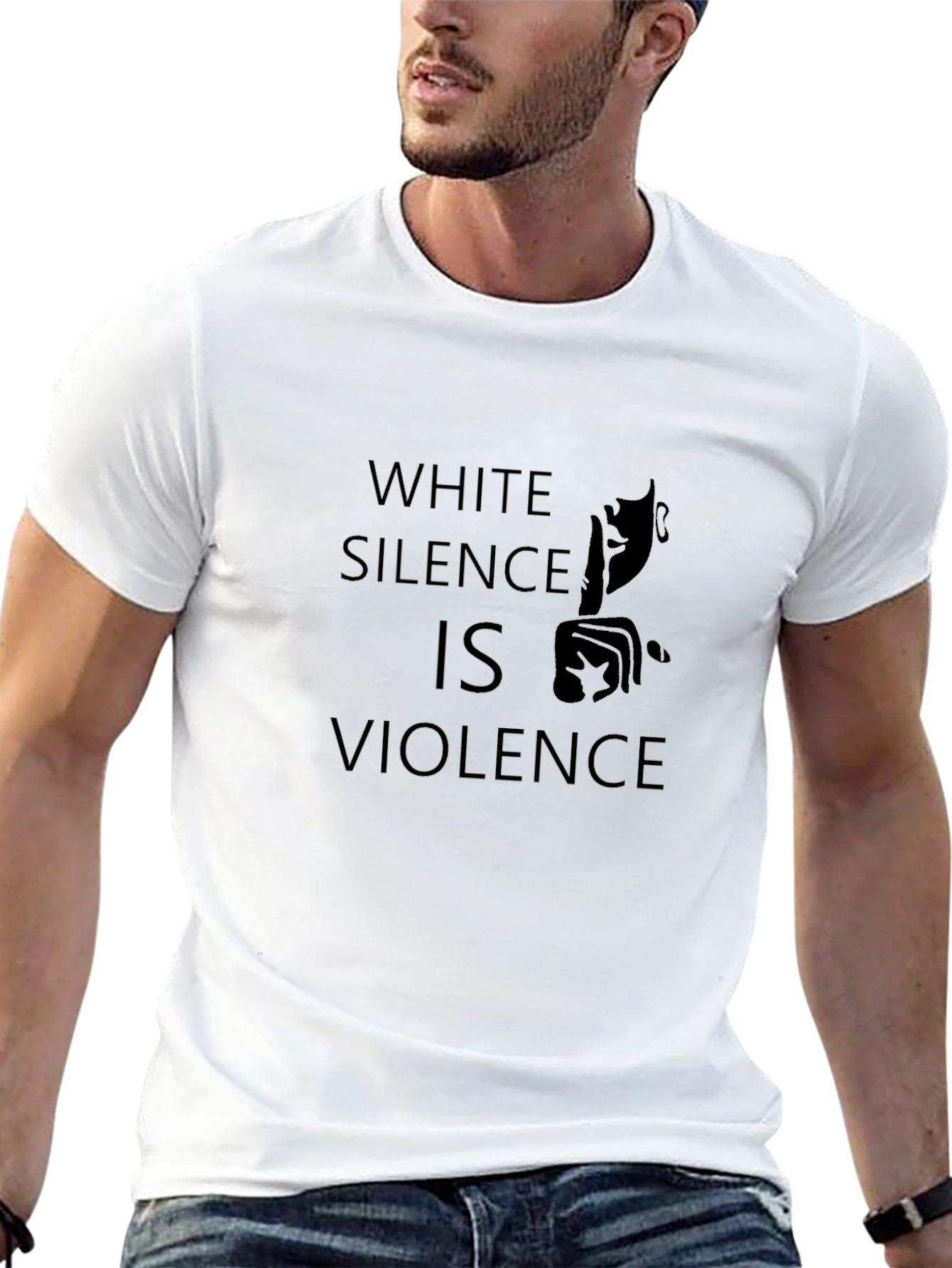 Statement Graphic Tee - White Silence is Violence