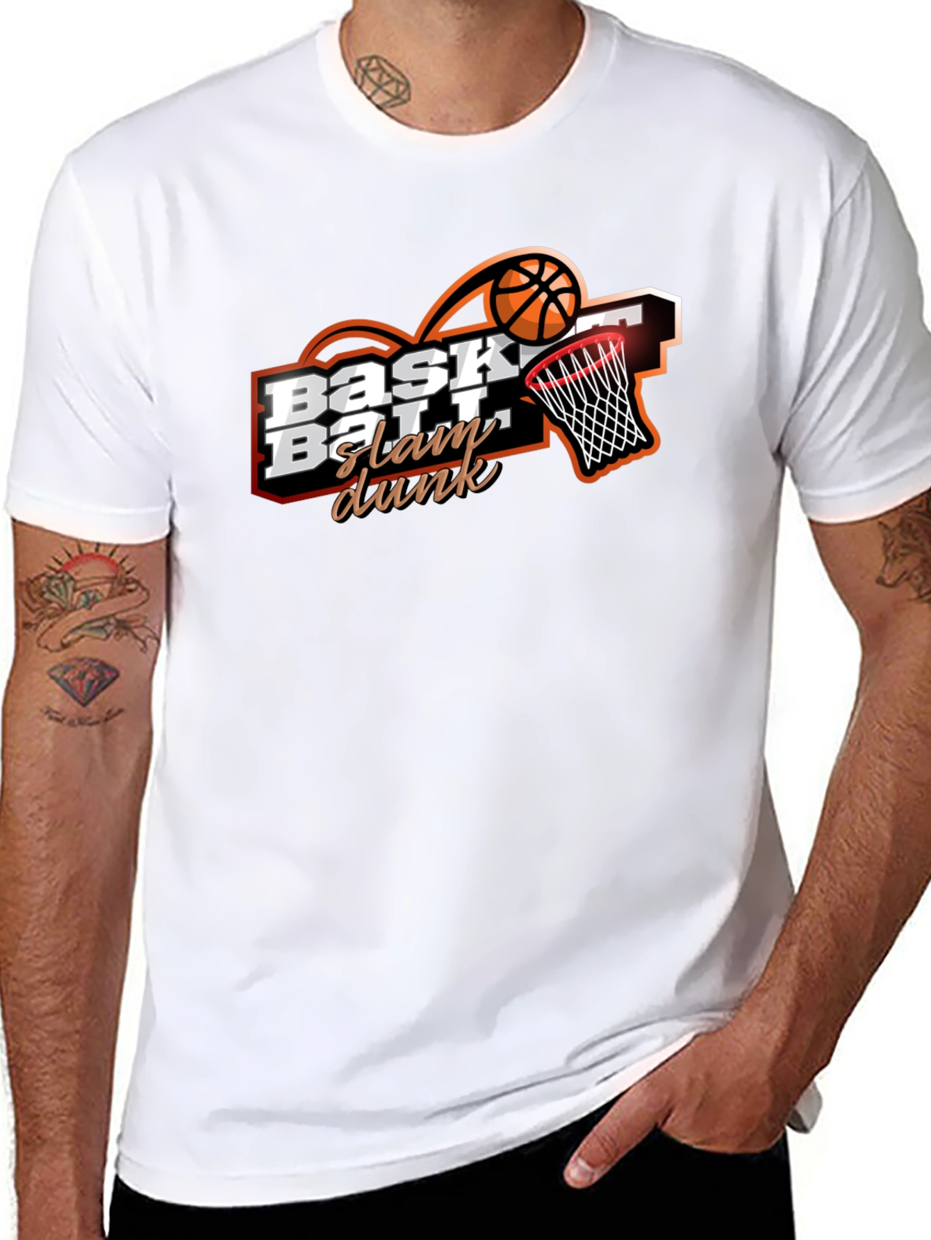 Basketball Slam Dunk Graphic Tee