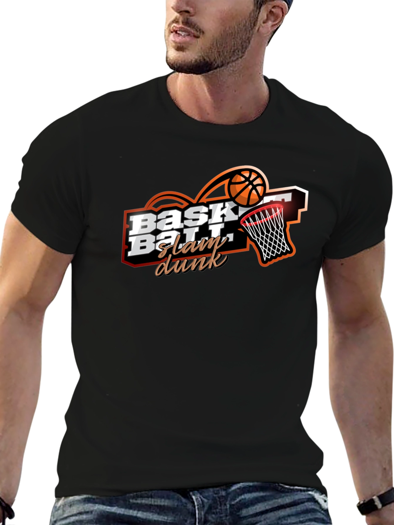 Basketball Slam Dunk Graphic Tee